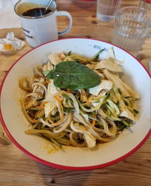 Sesame noodles at Jumbowl Noodle Restaurant (Big Bowl Noodle) in Helsinki