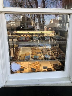 options from window at Capital City Bakery in Austin
