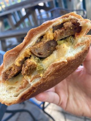 Sausage jalapeño cheese kolache at Capital City Bakery in Austin