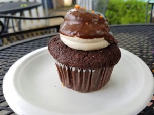 peanut butter cupcake at Capital City Bakery in Austin