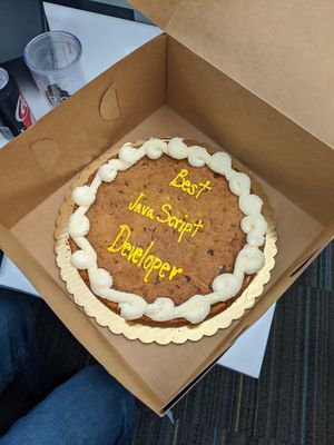 Cookie cake at Capital City Bakery in Austin