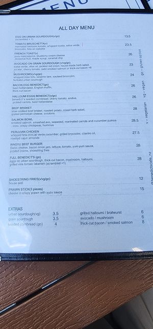 Menu - March 2025 at Benedict's in Auckland