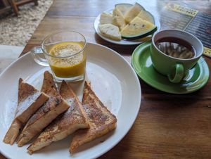 Breakfast Bowl Fresh Mango Mint at Cocorico Hostel in San Vicente Palawan