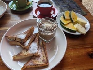 Breakfast Bowl Banana Cinnamon at Cocorico Hostel in San Vicente Palawan