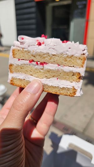 Raspberry cake at Chat - Mitsukoshi in Sapporo