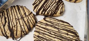 Giant chocolate chip cookies (vegan + gluten free) at The Hungry Pug Cafe in Kenora