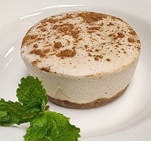 They did mini cheesecakes for Xmas: amazing! All flavours vegan at The Hungry Pug Cafe in Kenora