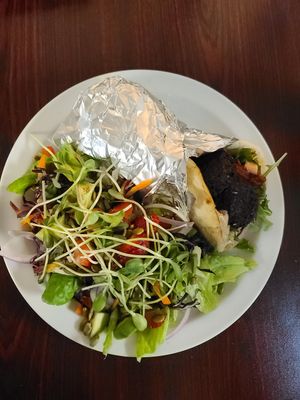 Falafel with the Pug salad at The Hungry Pug Cafe in Kenora