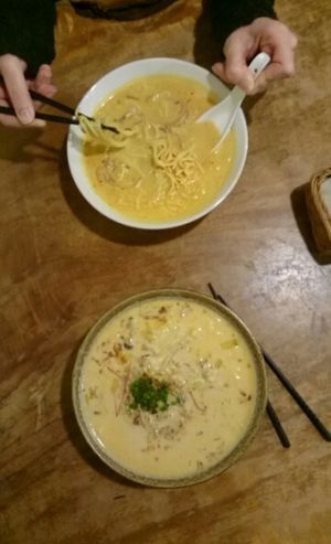Ramen and Curry Ramen at Morpho Cafe in Kyoto