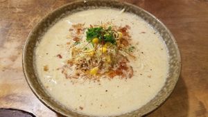 Vegan ramen at Morpho Cafe in Kyoto