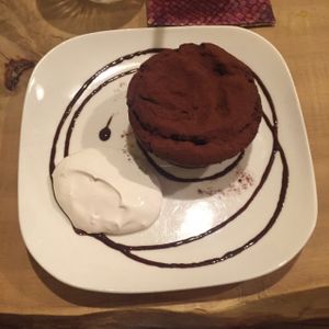 chocolate dessert at Morpho Cafe in Kyoto