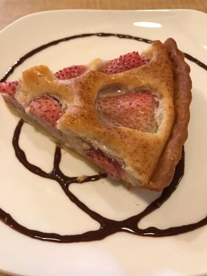 Strowberry tart at Morpho Cafe in Kyoto