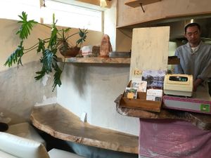 Inside at Morpho Cafe in Kyoto