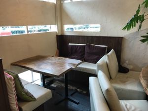 Inside at Morpho Cafe in Kyoto