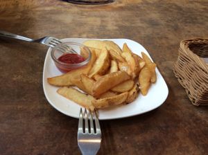 French fries at Morpho Cafe in Kyoto