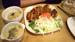 Veggie katsu at Morpho Cafe in Kyoto