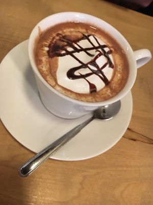 Hot chocolate at Morpho Cafe in Kyoto