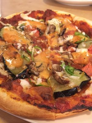 Eggplant Pizza at Morpho Cafe in Kyoto