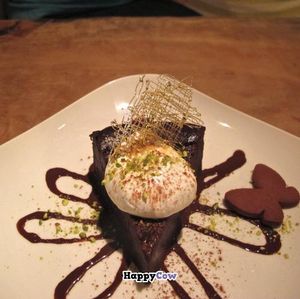 Chocolate cake at Morpho Cafe in Kyoto