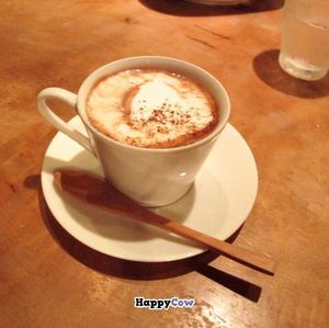 Soy hot chocolate - yummy! at Morpho Cafe in Kyoto