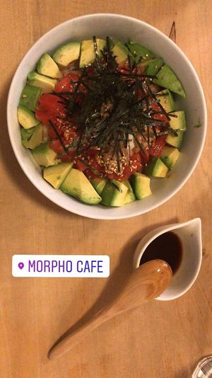 Macrobiotic bowl at Morpho Cafe in Kyoto