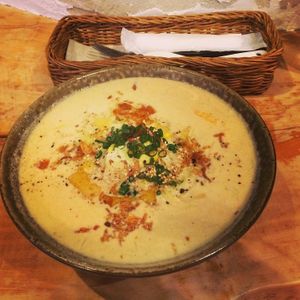 Vegan ramen noodle soup at Morpho Cafe in Kyoto