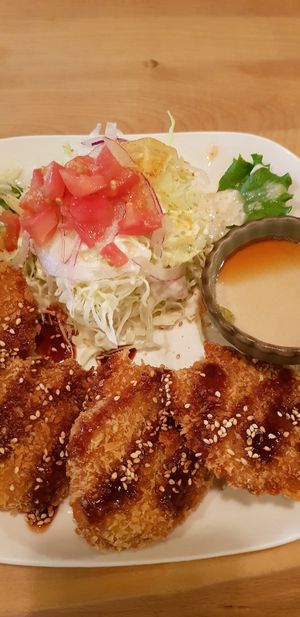 Soy meat cutlets at Morpho Cafe in Kyoto