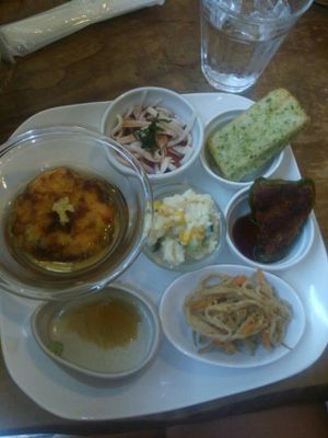 Daily plate at Morpho Cafe in Kyoto