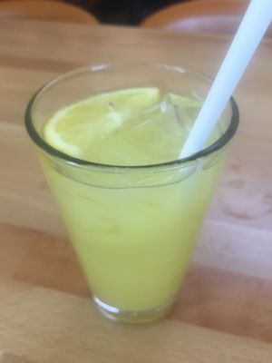Ginger lemonade: ginger is strong! at Real Food Daily - Pasadena in Pasadena