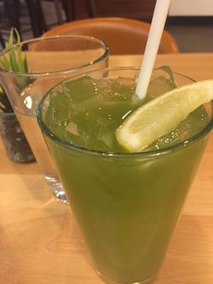 The Green Lemonade. This is a MUST. I would order again, and again. at Real Food Daily - Pasadena in Pasadena