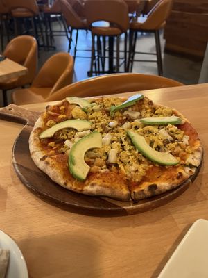 Breakfast pizza smacks every time bb’s  at Real Food Daily - Pasadena in Pasadena