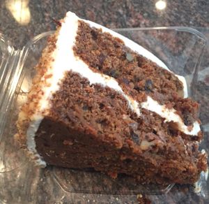 Carrot cake-more like gingerbread cake!  at Real Food Daily - Pasadena in Pasadena