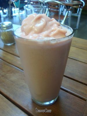 strawberry milkshake at Real Food Daily - Pasadena in Pasadena