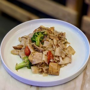 Vegan Thai Drunken Noodles at Bangkok Jam - Great World City in Central Singapore