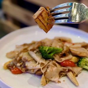 Vegan Thai Drunken Noodles at Bangkok Jam - Great World City in Central Singapore