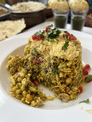 Anar Dana Bhel Most Popular Dish  at Turmeric Indian Bar & Grill in Sarasota
