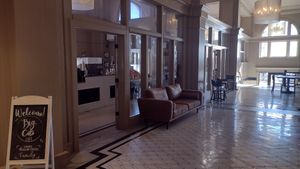 Entrance inside the building at Big Cat's Café in Muscatine