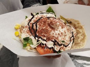 Pita falafel at Angry Bite in Bergen