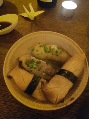 Vegan mushroom sushi at Iro Izakaya Vegan in Berlin