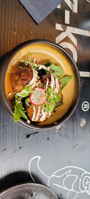 Fried meatballs with teriyakisauce at Iro Izakaya Vegan in Berlin