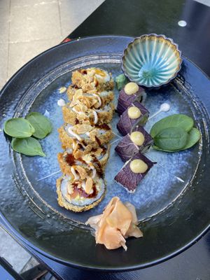 A crunchy and a special roll  at Iro Izakaya Vegan in Berlin