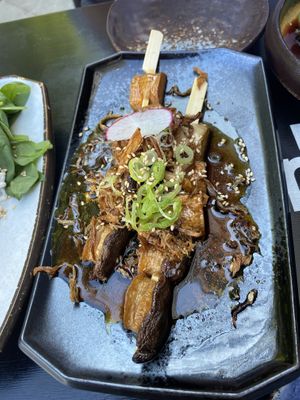 Grilled king trumpet in teriyaki sauce- delicious!!  at Iro Izakaya Vegan in Berlin