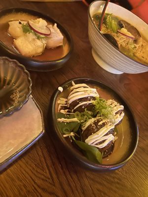 Ramen, tofu and balls of some sort. I forget now.   at Iro Izakaya Vegan in Berlin