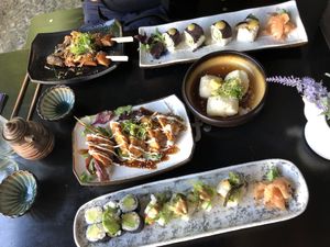 Picture taken last summer when they had outdoor seating   at Iro Izakaya Vegan in Berlin