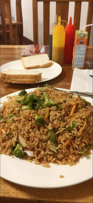 Vegetarian special fried rice (vegan) at Restaurante Año Nuevo Chino in Jinotepe