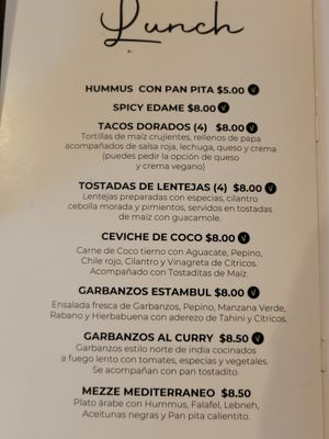 Lunch Menu Dec 2022 at Good Karma  in San Salvador