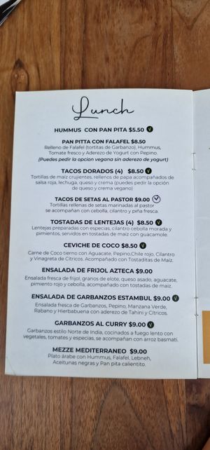 Menu1 at Good Karma  in San Salvador