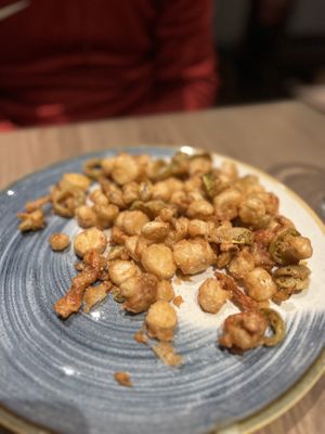 Vegan calamari (hearts of palm)  at Forte in Anchorage