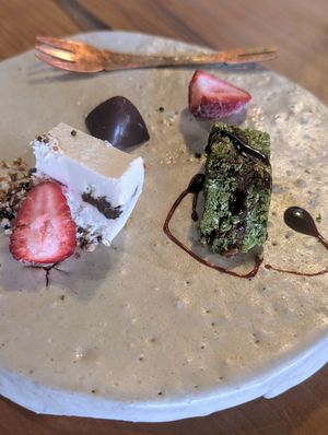 Half dessert set at Fune Ethical Lifestyle in Kyoto