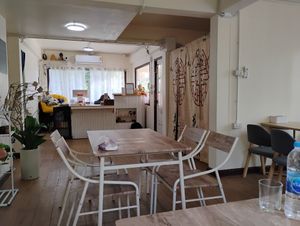 Seating's downstairs and in the front garden. at KHUN VEGAN in Khon Kaen